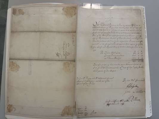 Smith College: Mary II, Queen of England, 1662-1694. [Document] 1691 Sep. 25, Court at Whitehall (1691) (MiscMS 467)